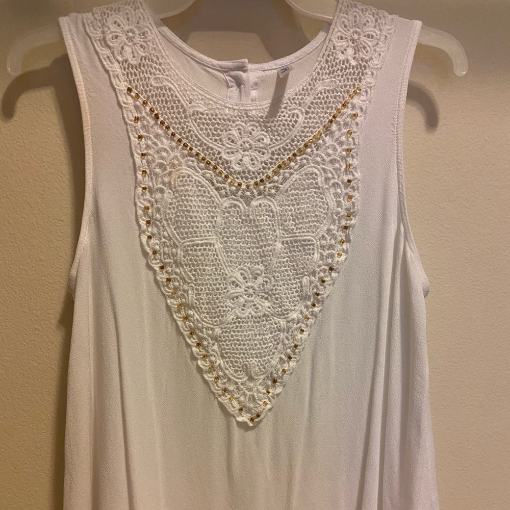 White dressy tank top